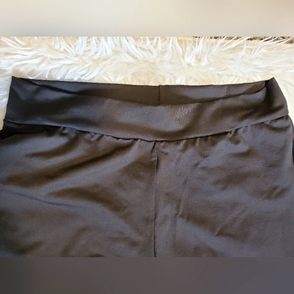 NEW Silky Smooth Lace Tie up Black Sexy Leggings Stretchy Large Seamless Band - Picture 8 of 10